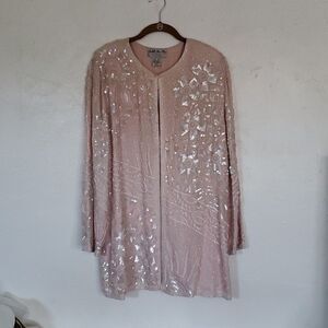 Judith Ann Plus Beaded 100% Silk Jacket Size 1X or 16-19
